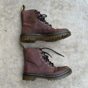 Size 8 brown leather Dr. Martens